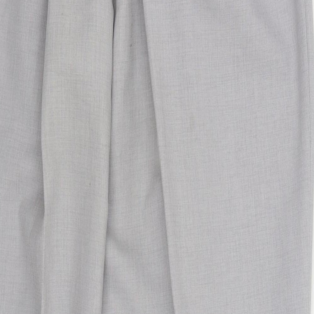 Preworn Womens Grey Polyester Trousers Size 30 in L28 in Regular