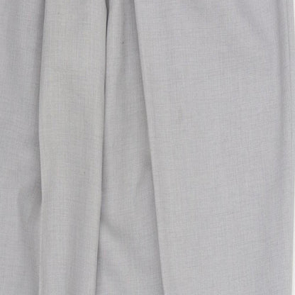 Preworn Womens Grey Polyester Trousers Size 30 in L28 in Regular