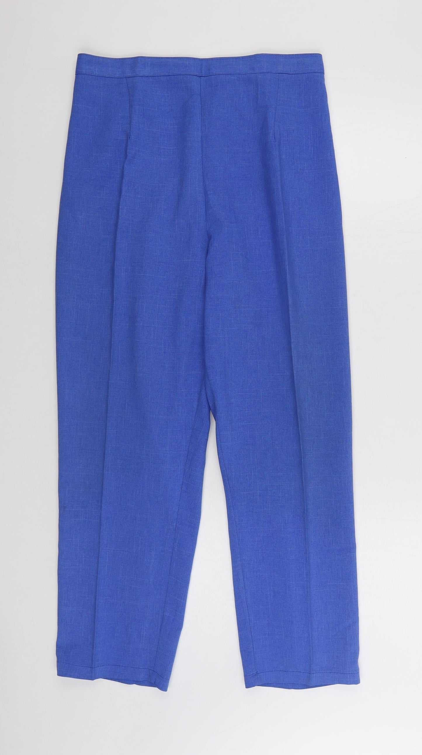 Preworn Womens Blue Polyester Trousers Size 30 in L27 in Regular