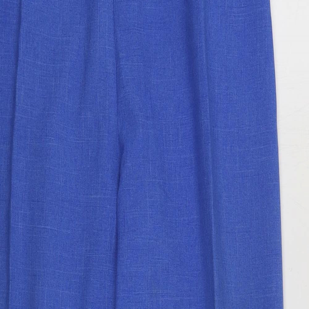 Preworn Womens Blue Polyester Trousers Size 30 in L27 in Regular