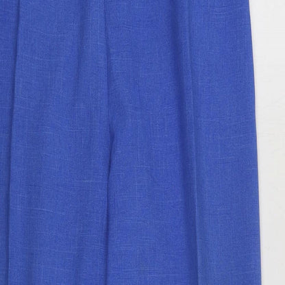 Preworn Womens Blue Polyester Trousers Size 30 in L27 in Regular