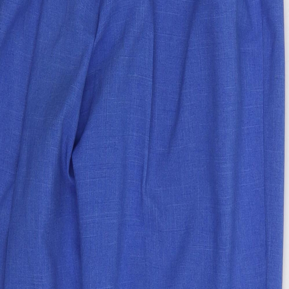 Preworn Womens Blue Polyester Trousers Size 30 in L27 in Regular