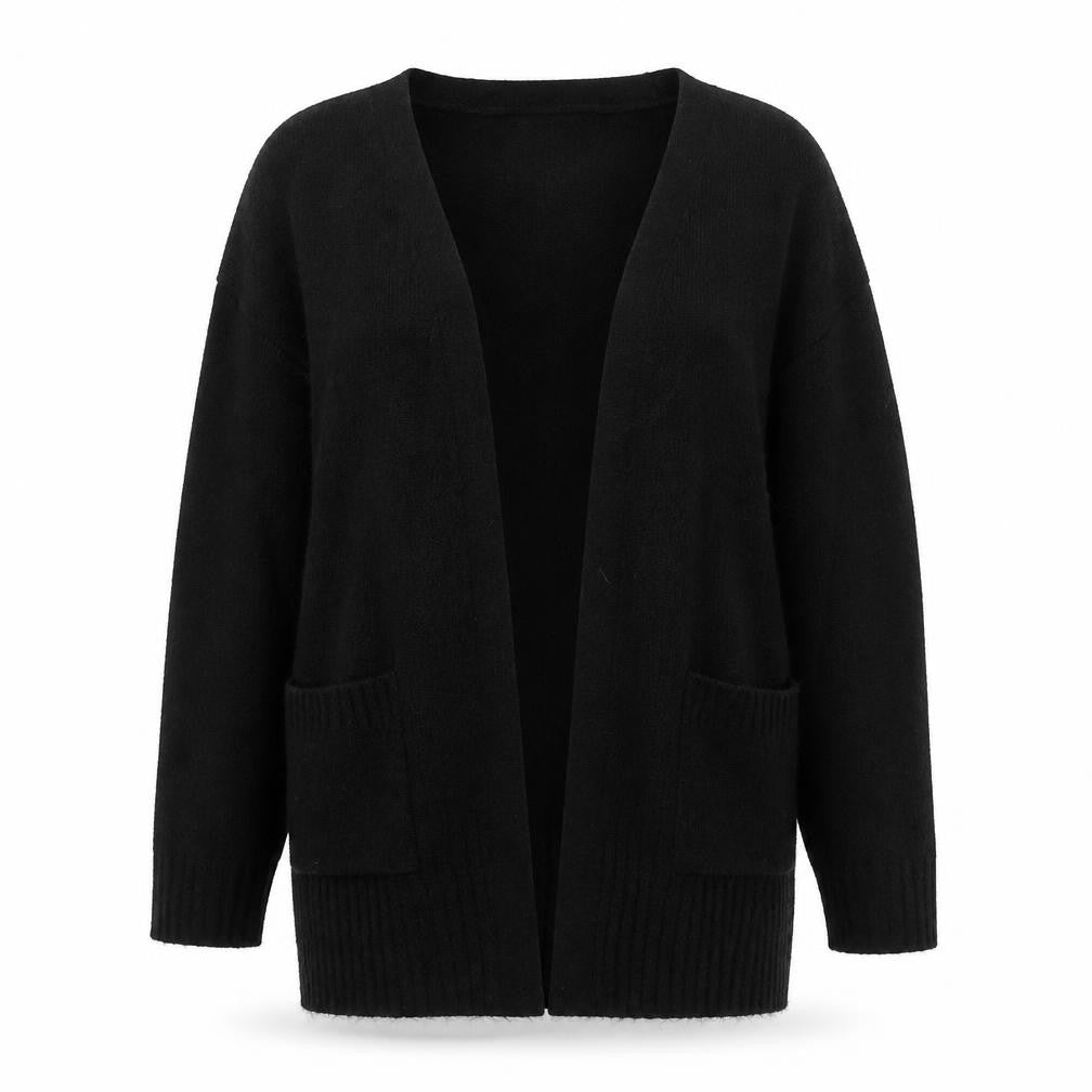 George Womens Black V-Neck Acrylic Cardigan Jumper Size S