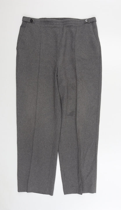 Bonmarché Womens Grey Polyester Trousers Size 14 L27 in Regular