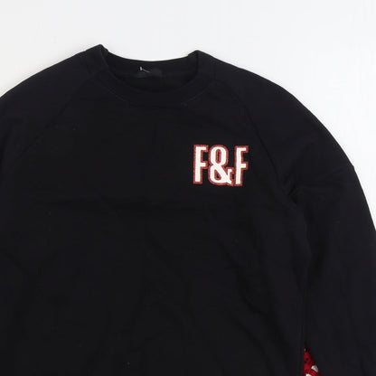 Fun & Fun Womens Black Cotton Pullover Sweatshirt Size 8 Pullover
