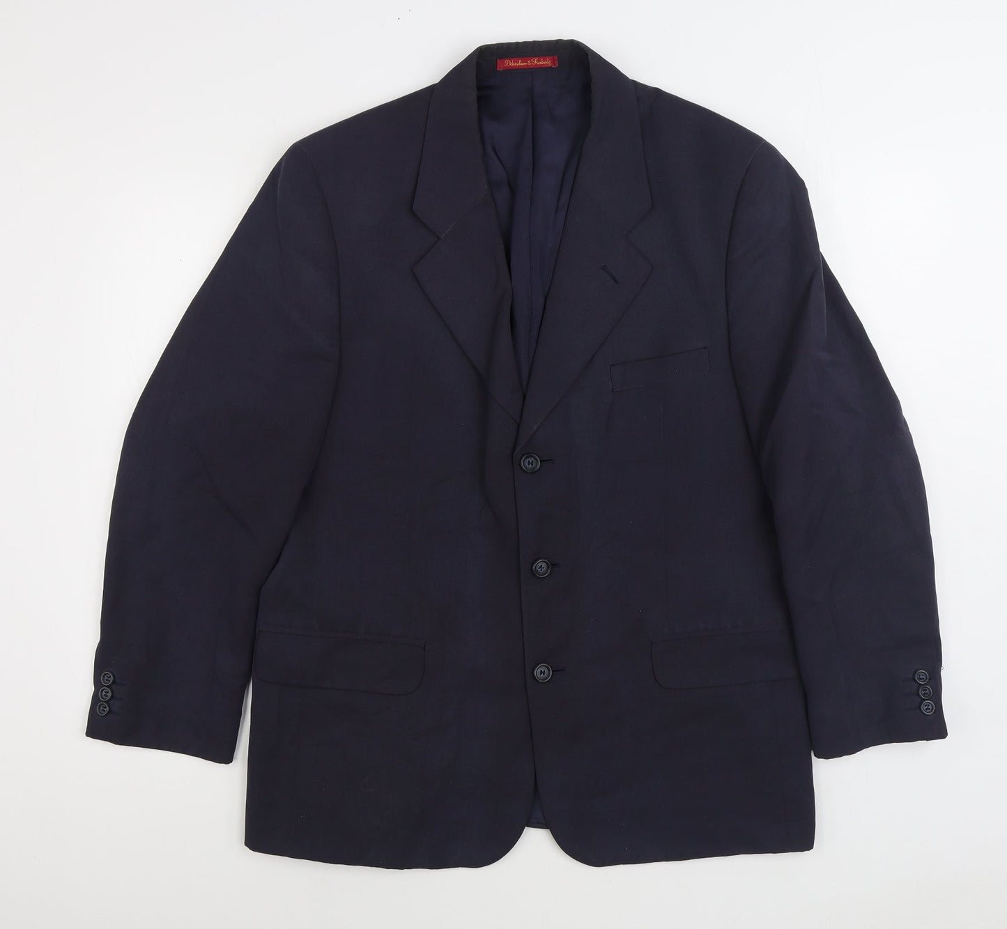Debenham & Freebody Mens Blue Polyester Jacket Suit Jacket Size 40