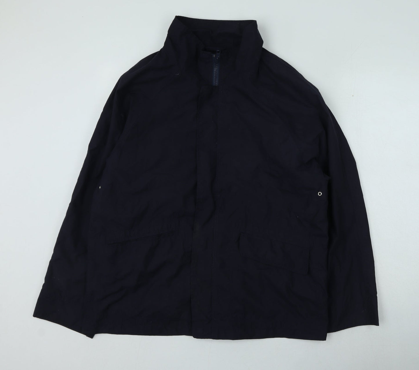 Espace Mens Blue Rain Coat Coat Size M