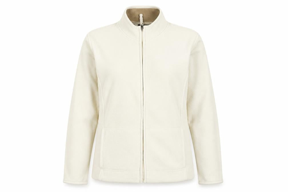 Kiabi Womens Beige High Neck Polyester Full Zip Jumper Size 12
