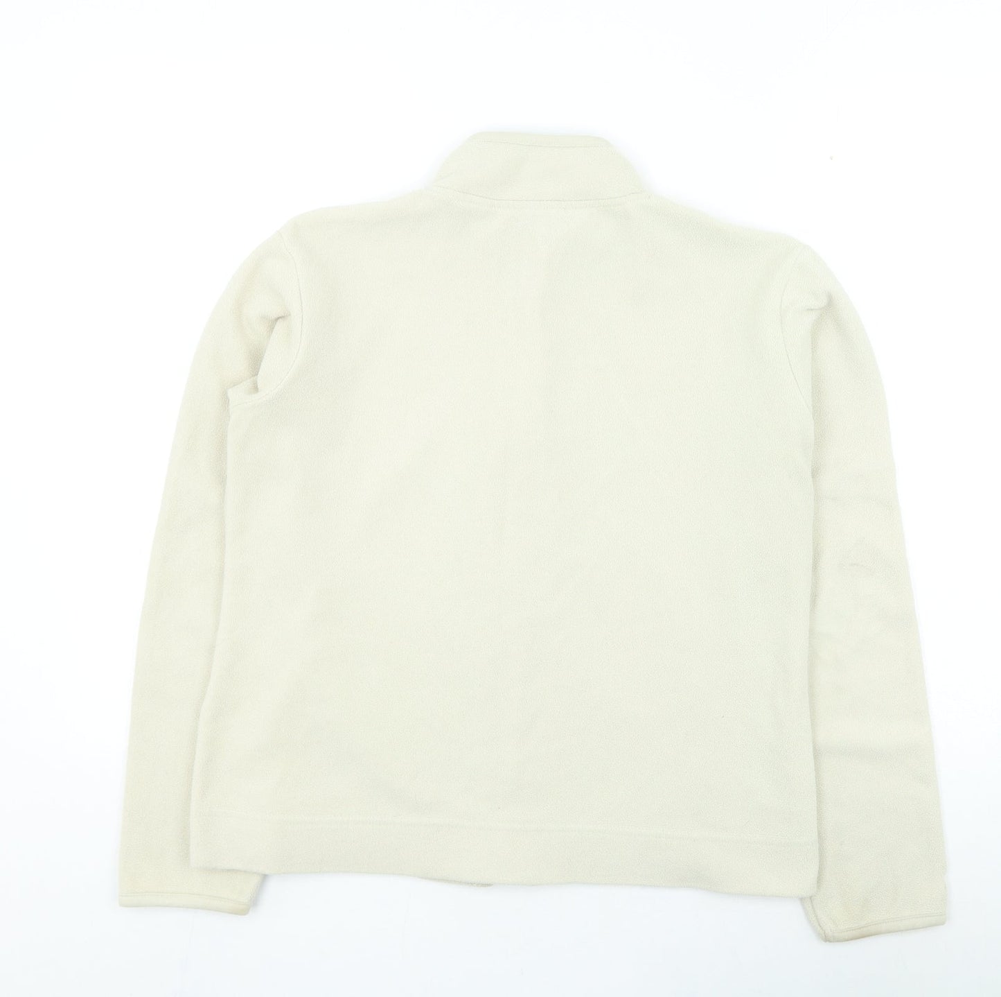 Kiabi Womens Beige High Neck Polyester Full Zip Jumper Size 12