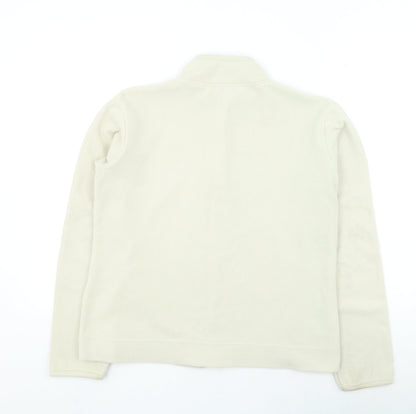 Kiabi Womens Beige High Neck Polyester Full Zip Jumper Size 12