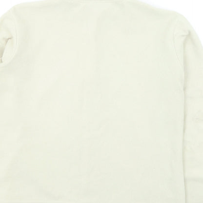 Kiabi Womens Beige High Neck Polyester Full Zip Jumper Size 12