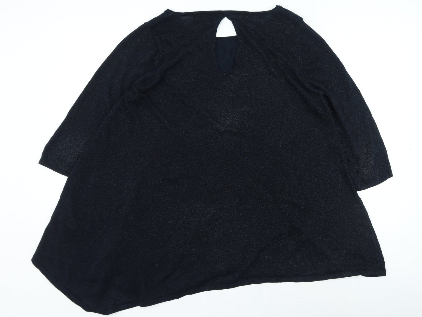 NEXT Womens Blue Round Neck Viscose Pullover Jumper Size 14