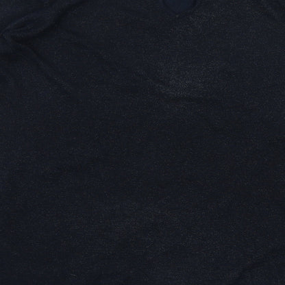 Next Womens Blue Round Neck Viscose Pullover Jumper Size 14