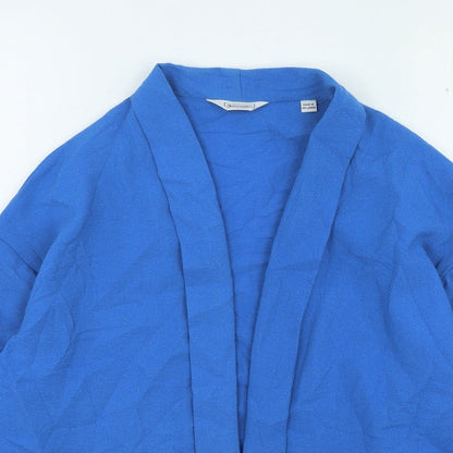 Nightingales Womens Blue Polyester Basic Blouse Size 10 Collared