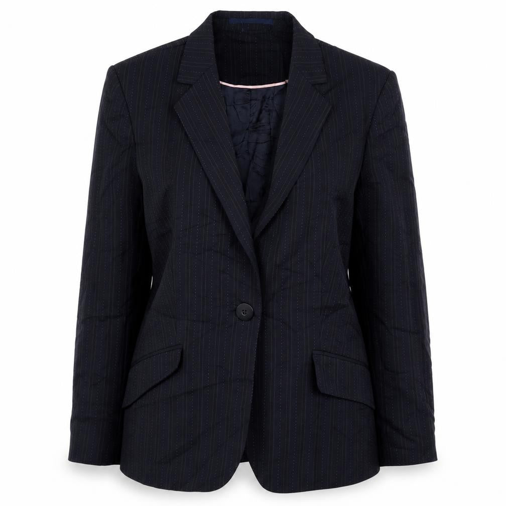 NEXT Womens Blue Striped Jacket Size 14