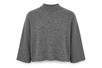 Divided Womens Grey High Neck Polyester Pullover Jumper Size S