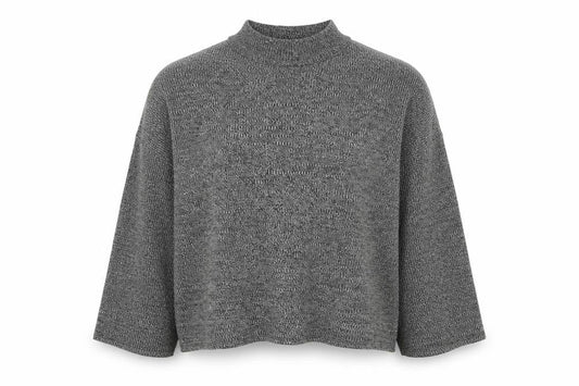 Divided Womens Grey High Neck Polyester Pullover Jumper Size S