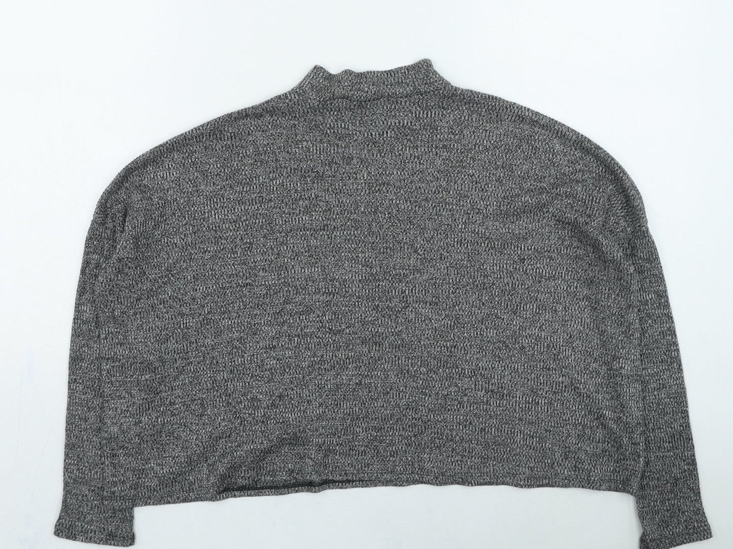 Divided Womens Grey High Neck Polyester Pullover Jumper Size S