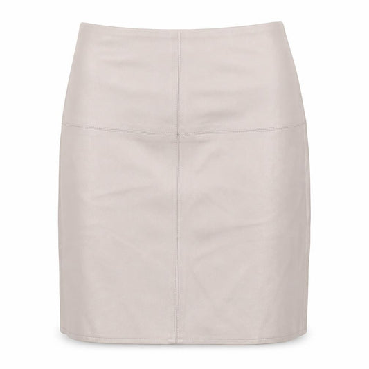 Missguided Womens Beige Polyurethane A-Line Skirt Size 8 Zip