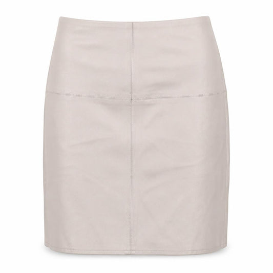 Missguided Womens Beige Polyurethane A-Line Skirt Size 8 Zip