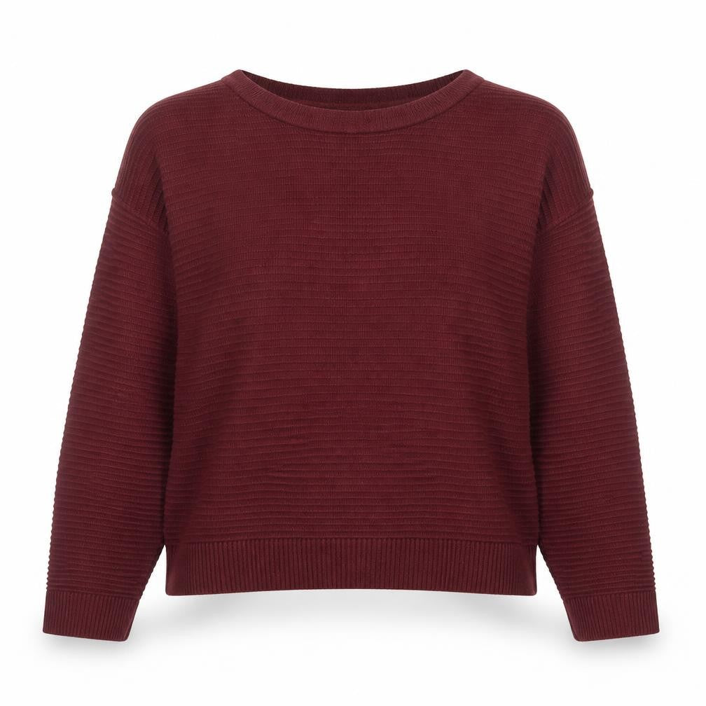 New Look Womens Purple Crew Neck Acrylic Pullover Jumper Size 8