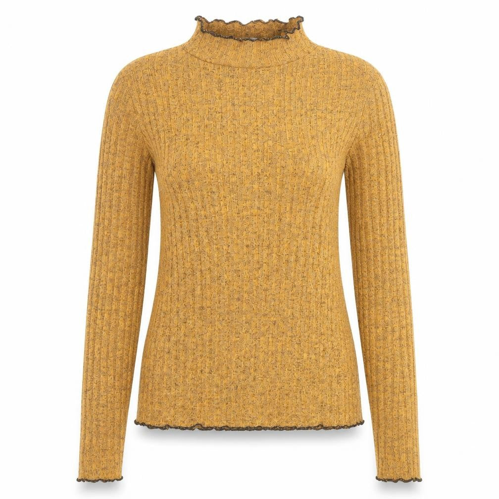 Primark Womens Yellow High Neck Polyester Pullover Jumper Size 2XS