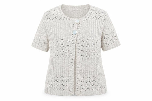 M&Co Womens Brown Scoop Neck Acrylic Cardigan Jumper Size 18