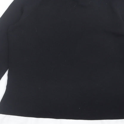 Preloved Linea Womens Black Crew Neck Viscose Pullover Jumper Size 10 - Label