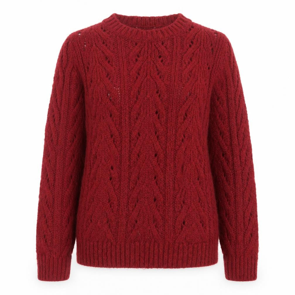Matalan Womens Red Crew Neck Polyester Pullover Jumper Size S