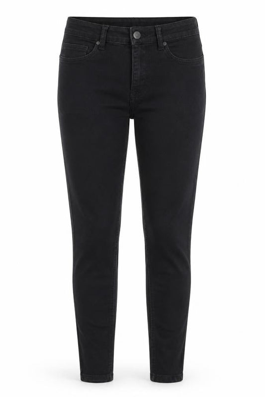 Noisy May Womens Black Cotton Skinny Jeans Size 30 in L30 in Regular Button