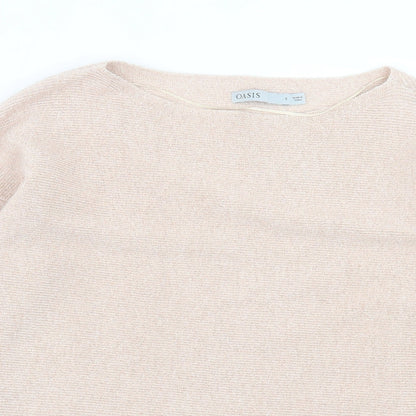 Preloved Oasis Womens Pink Crew Neck Polyester Pullover Jumper Size S - Detail