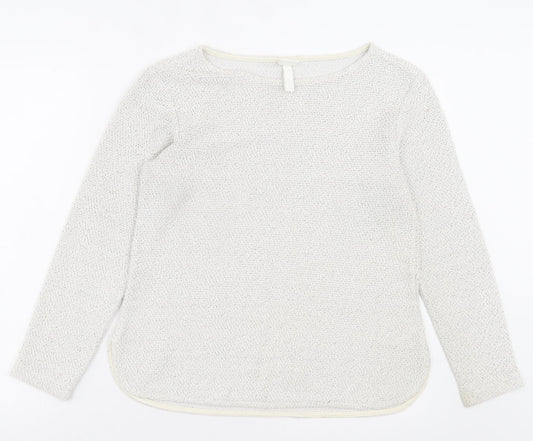 H&M Womens Grey Crew Neck Cotton Pullover Jumper Size S