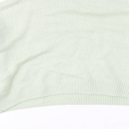 Divided by H&M Womens Green Mock Neck Acrylic Pullover Jumper Size S