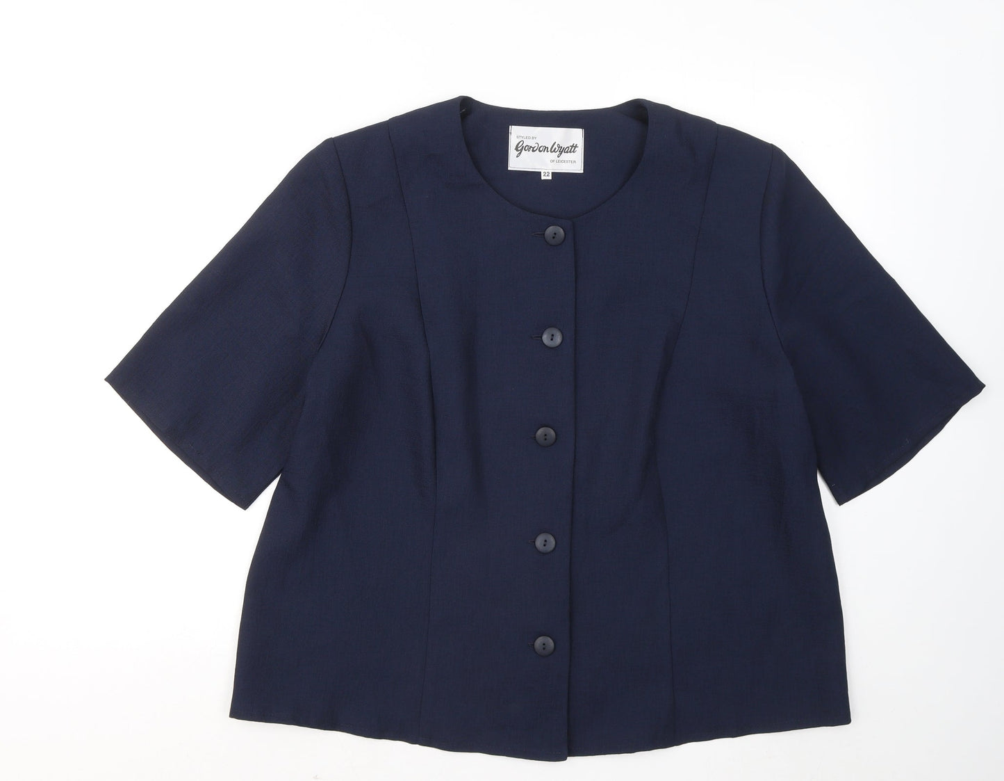 Gordon Wyatt Womens Blue Jacket Blazer Size 22