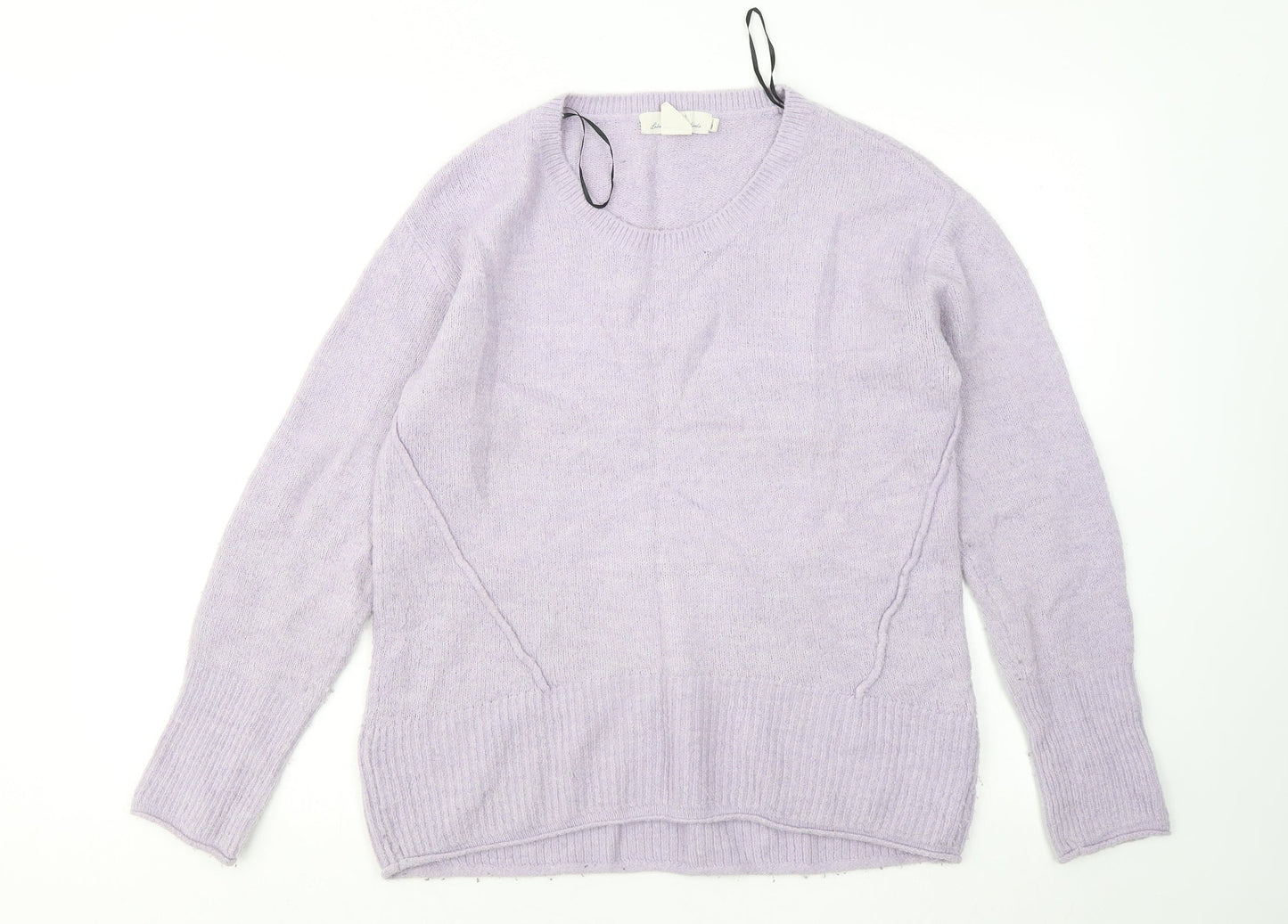 H&M Womens Purple Round Neck Acrylic Pullover Jumper Size S