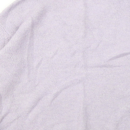 H&M Womens Purple Round Neck Acrylic Pullover Jumper Size S