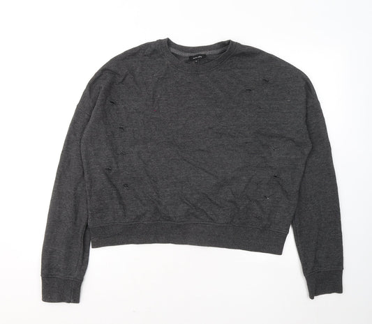 New Look Womens Grey Polyester Pullover Sweatshirt Size 16