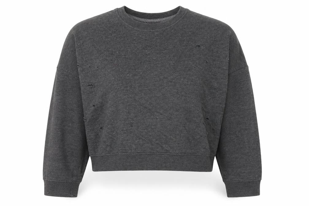 New Look Womens Grey Polyester Pullover Sweatshirt Size 16