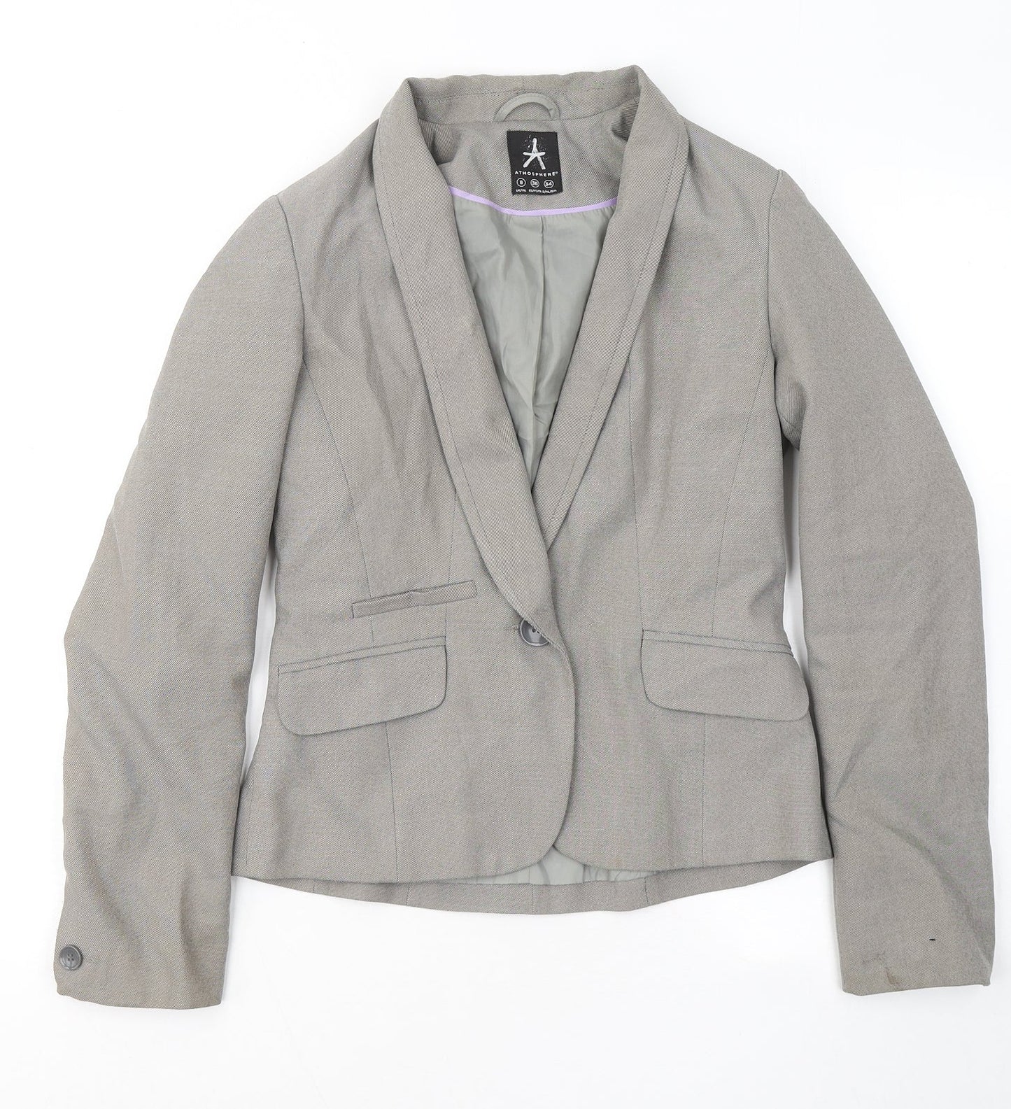 Atmosphere Womens Grey Jacket Blazer Size 8