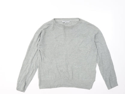 Preloved NEXT Womens Grey Round Neck Viscose Pullover Jumper Size 12 - Front