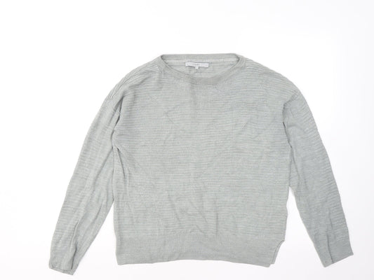 NEXT Womens Grey Round Neck Viscose Pullover Jumper Size 12