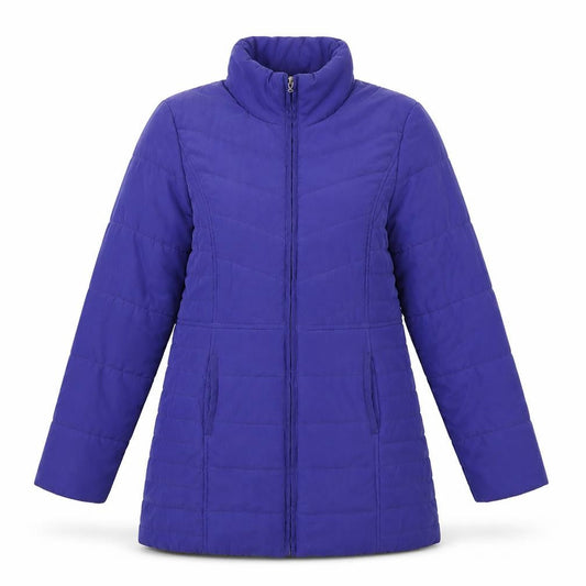Bonmarché Womens Purple Quilted Jacket Size 10 Zip