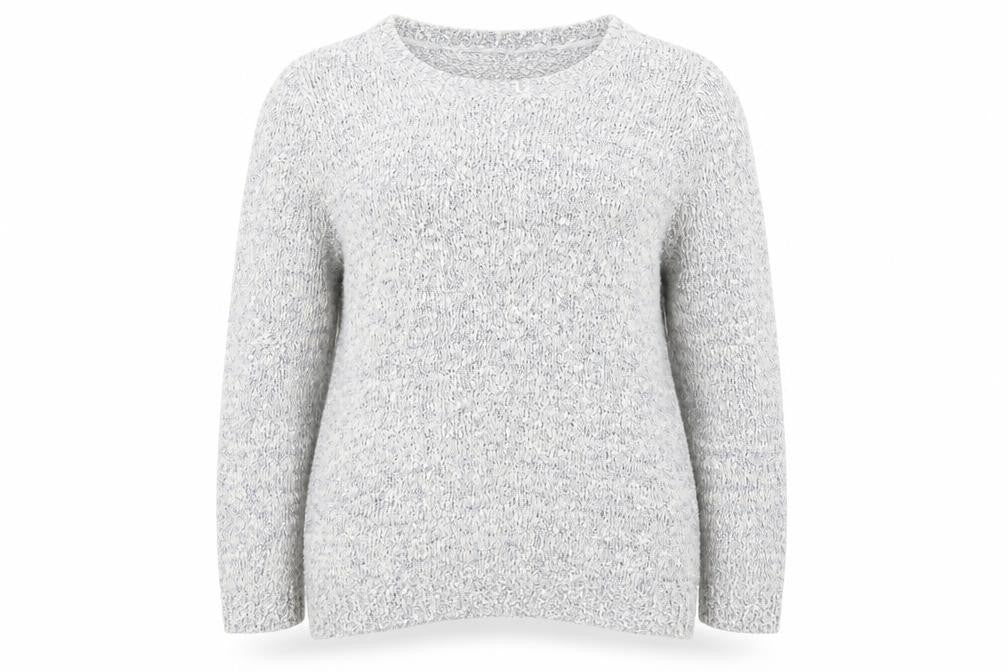 Preworn Womens Grey Boat Neck Nylon Pullover Jumper Size XL