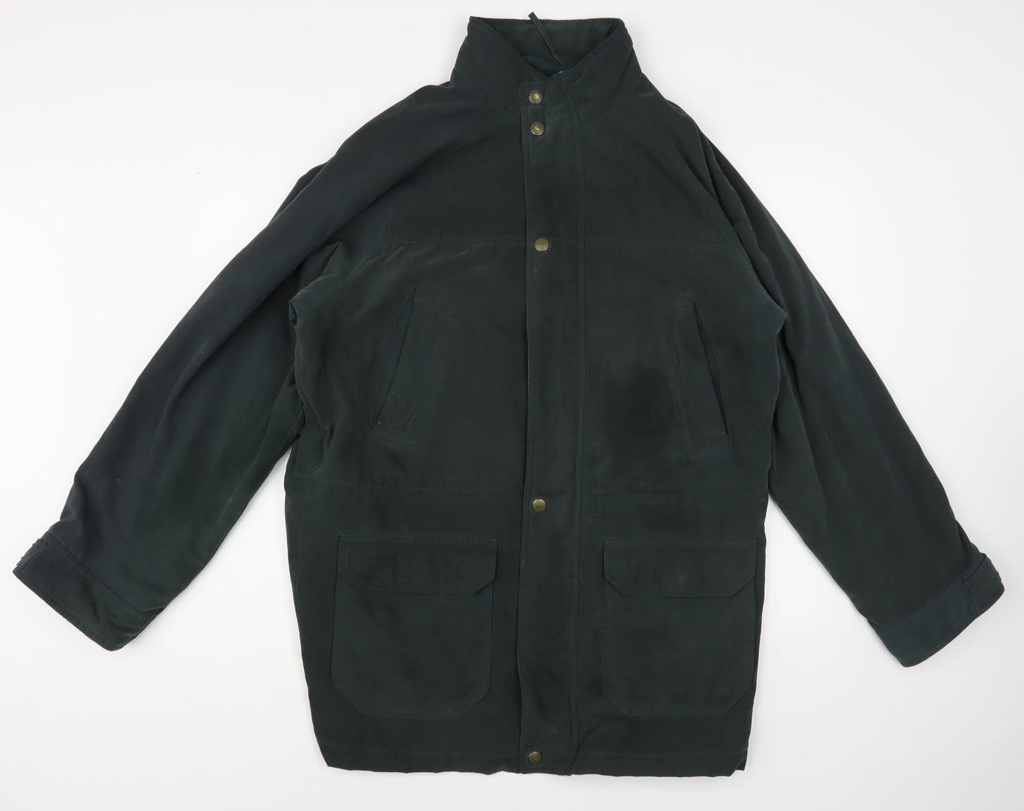 BHS Womens Green Parka Jacket Size L Zip