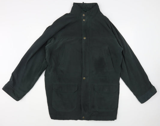 BHS Womens Green Parka Jacket Size L Zip