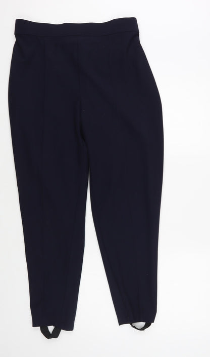 Essence Womens Blue Polyester Trousers Size 16 L27 in Regular