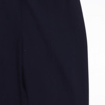Essence Womens Blue Polyester Trousers Size 16 L27 in Regular