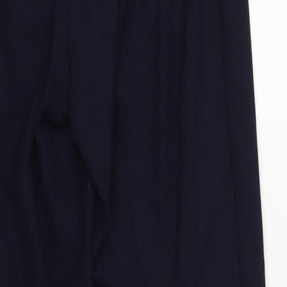 Essence Womens Blue Polyester Trousers Size 16 L27 in Regular