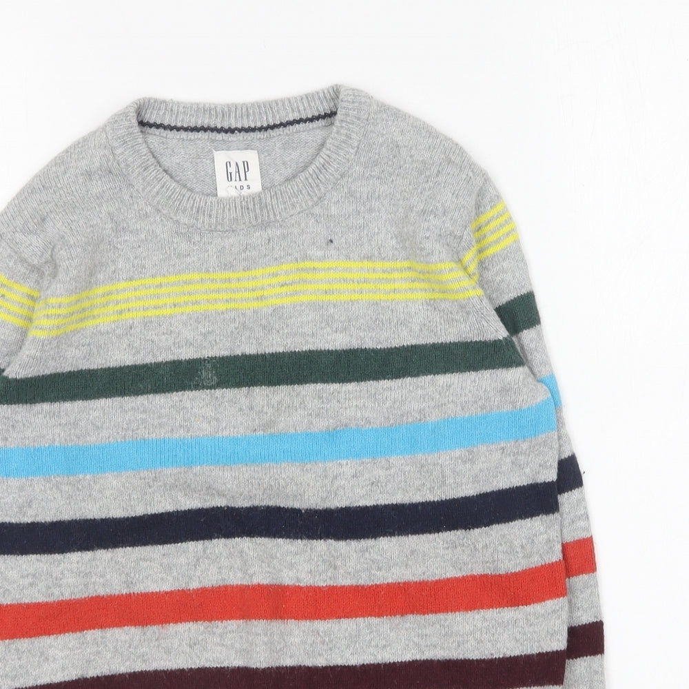 Gap Boys Multicoloured Round Neck Spotted Cotton Pullover Jumper Size S