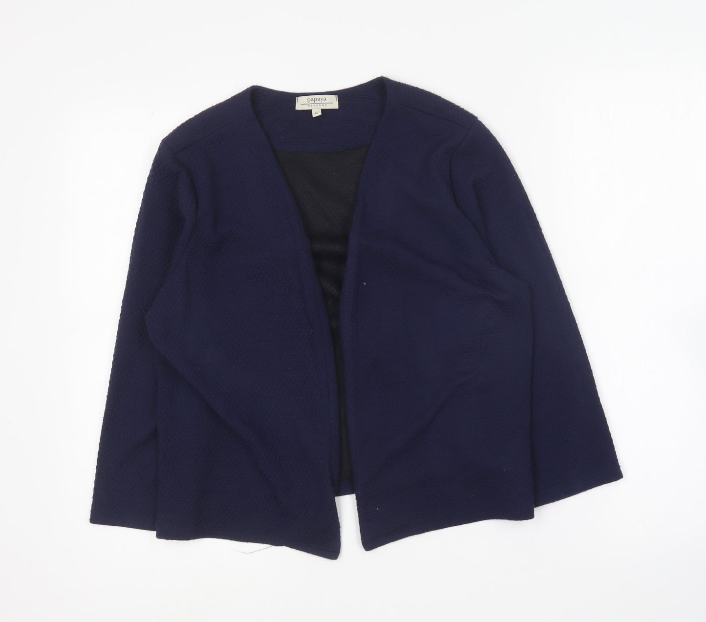 Papaya Womens Blue Jacket Blazer Size 12